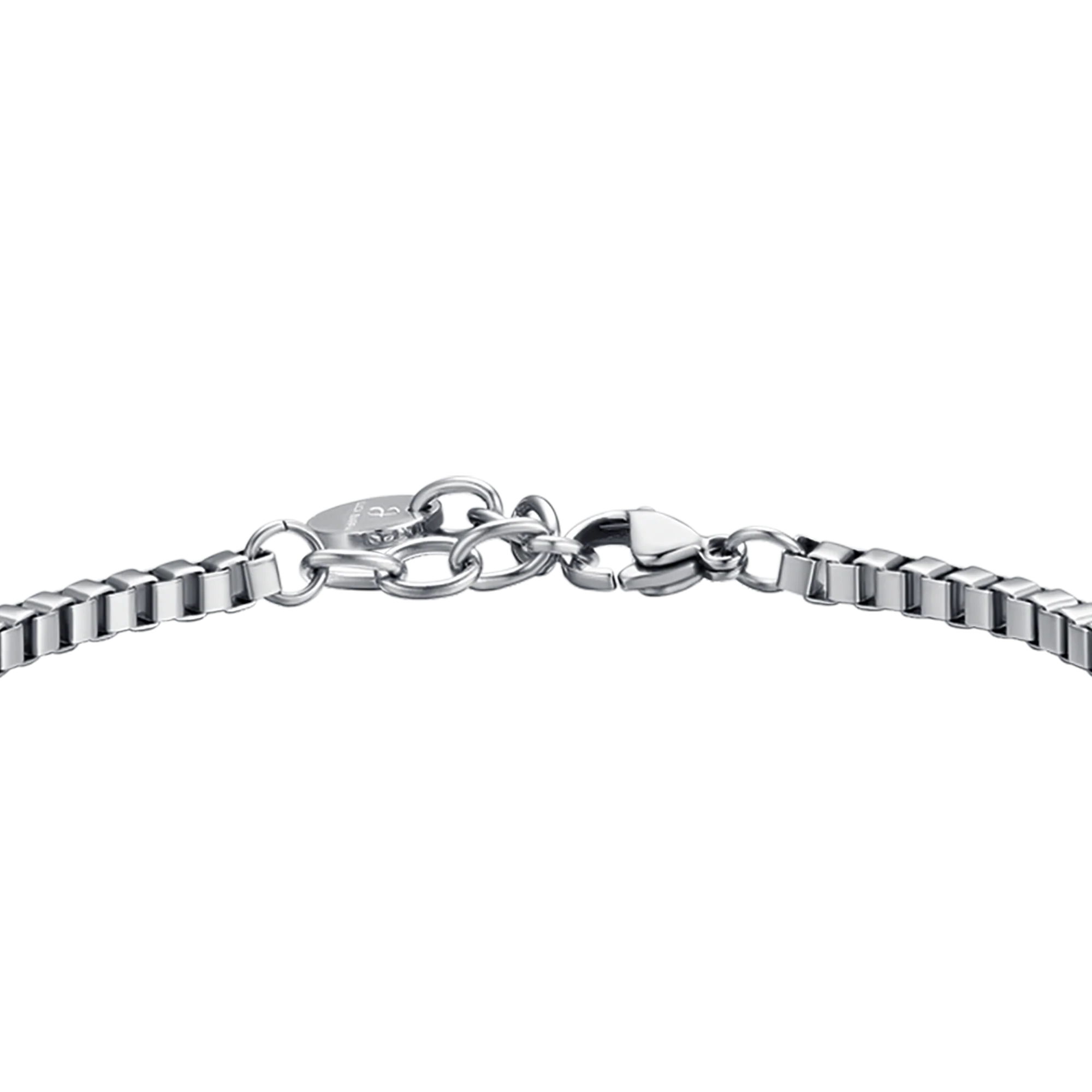 BRACCIALE UOMO IN ACCIAIO CON PIASTRA E CRISTALLI NERI - Image 5