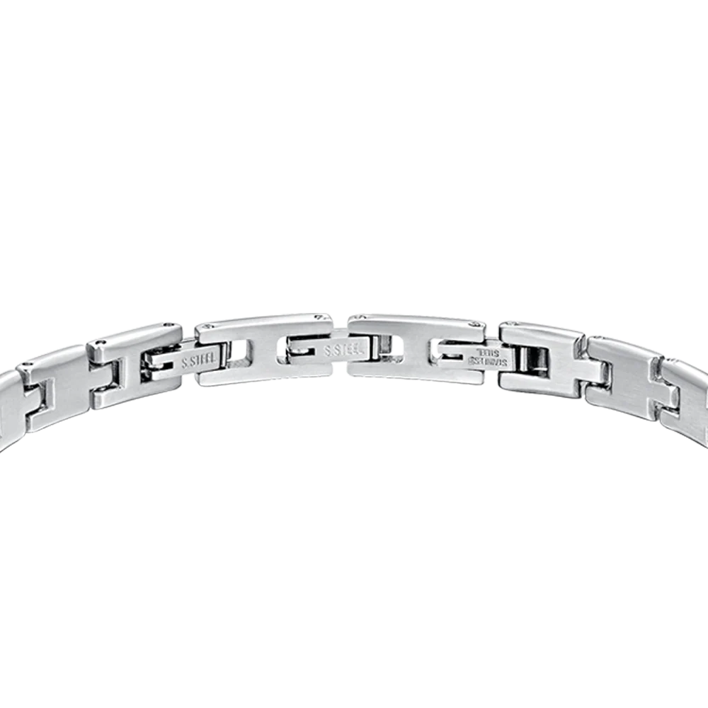 BRACCIALE UOMO IN ACCIAIO CON PIASTRA IP NERO - Image 5