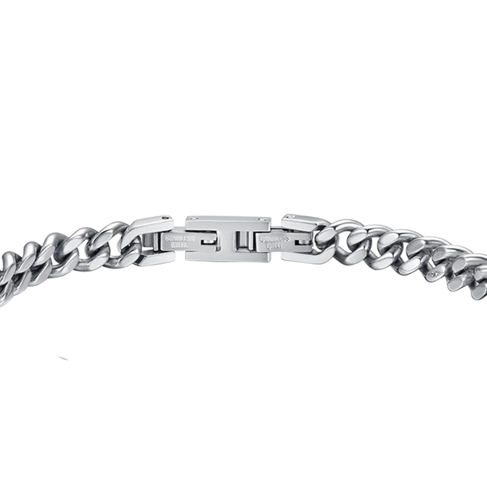 BRACCIALE UOMO IN ACCIAIO CON PIASTRA SILVER - Image 5