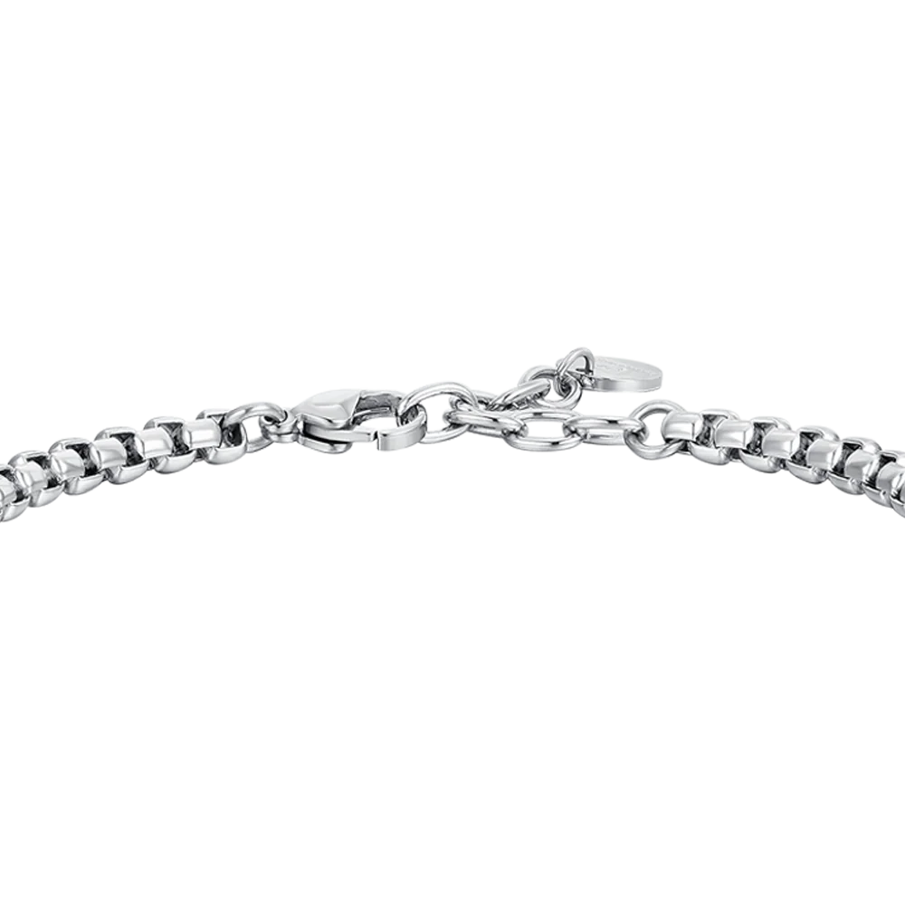 BRACCIALE UOMO IN ACCIAIO ELEMENTI CERAMICA NERA - Image 5