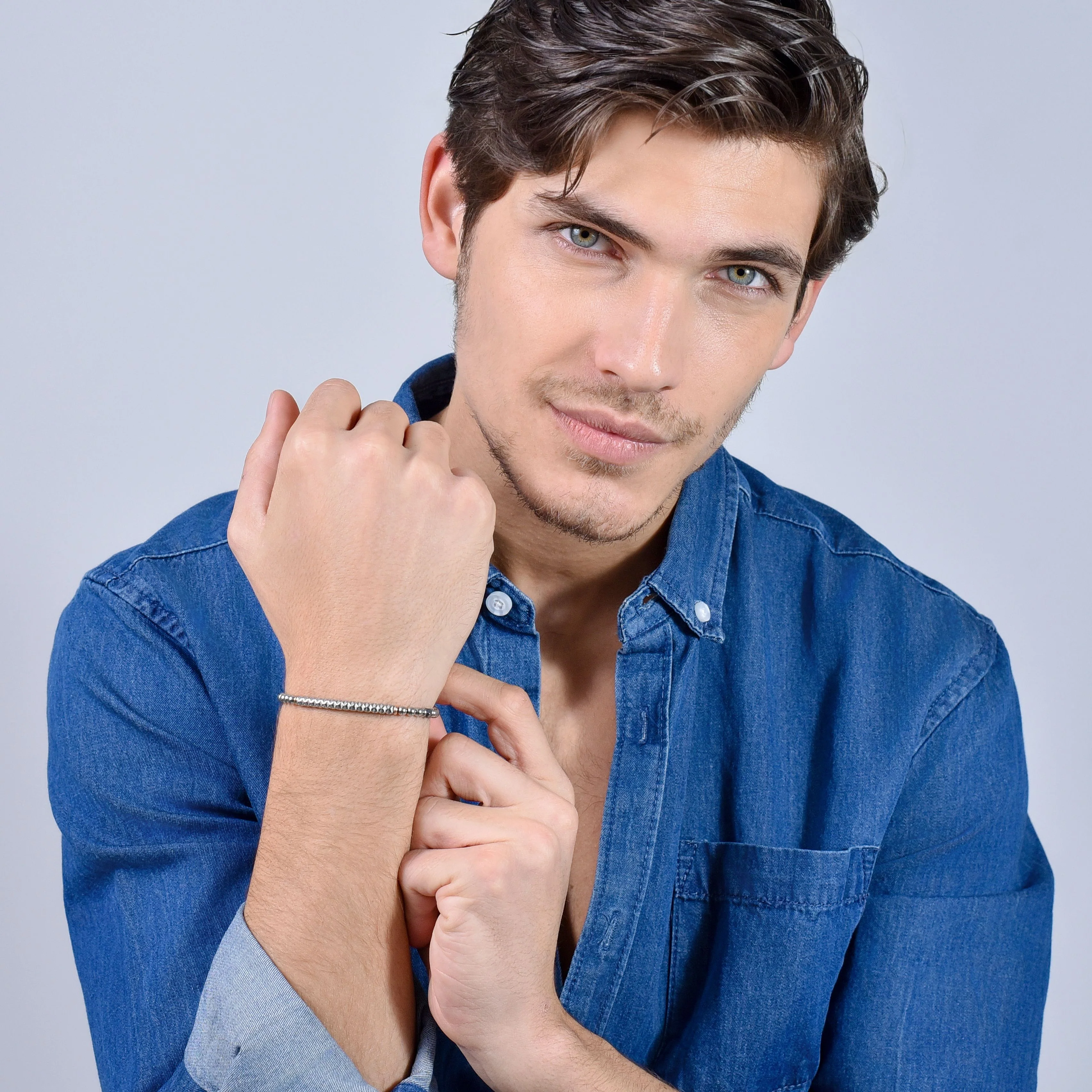 BRACCIALE UOMO IN ACCIAIO EMATITE GRIGIA - Image 3