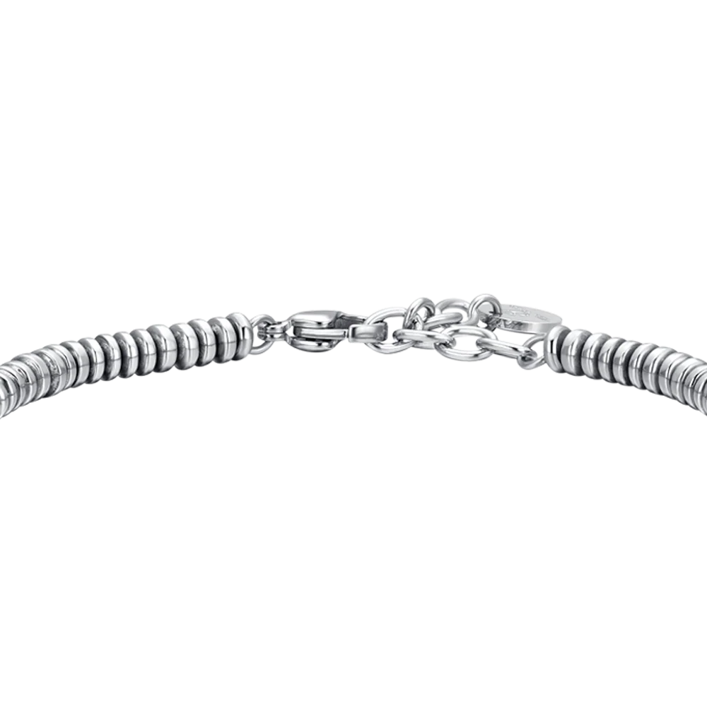BRACCIALE UOMO IN ACCIAIO EMATITE SILVER E BLU - Image 5