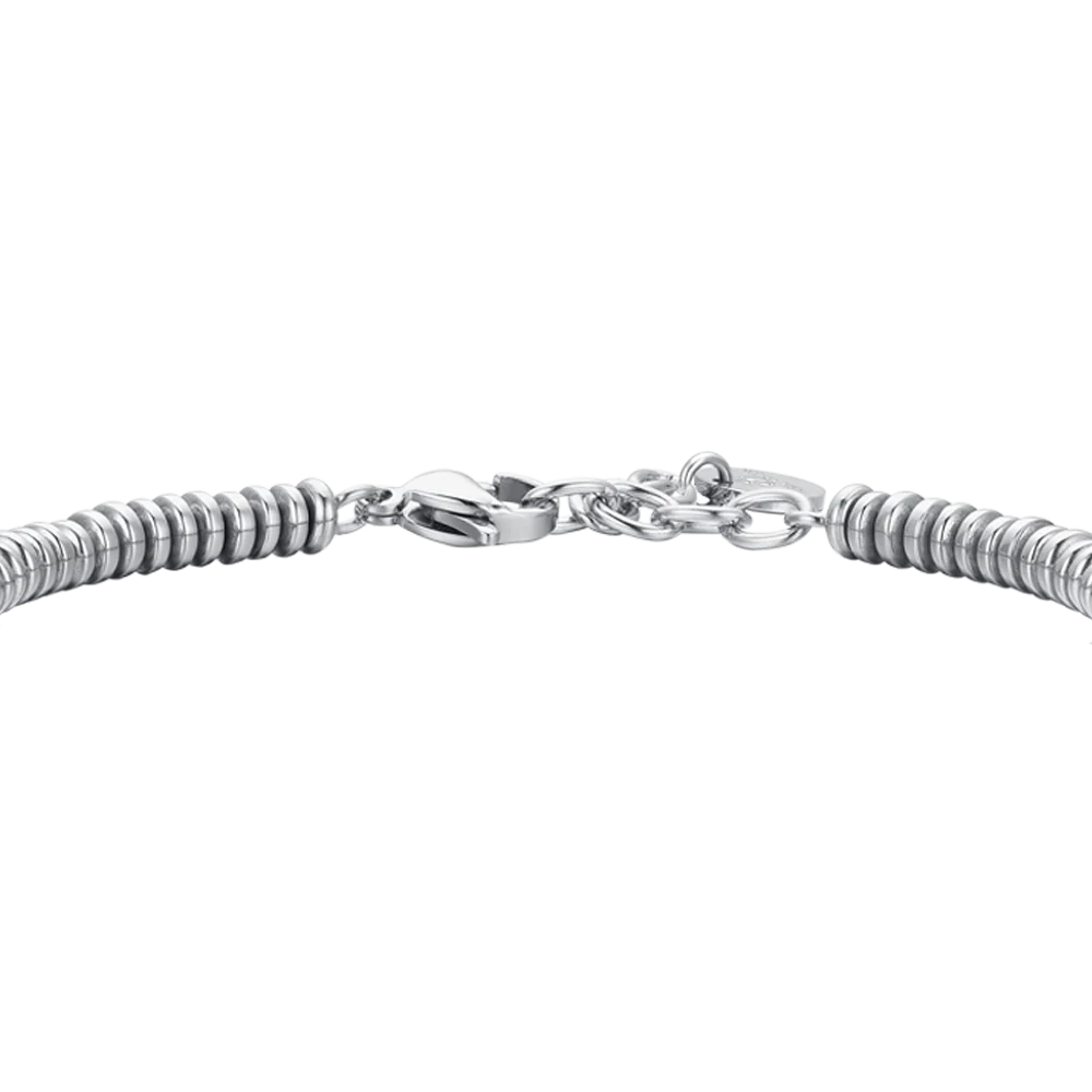 BRACCIALE UOMO IN ACCIAIO EMATITE SILVER E ROSE GOLD - Image 5