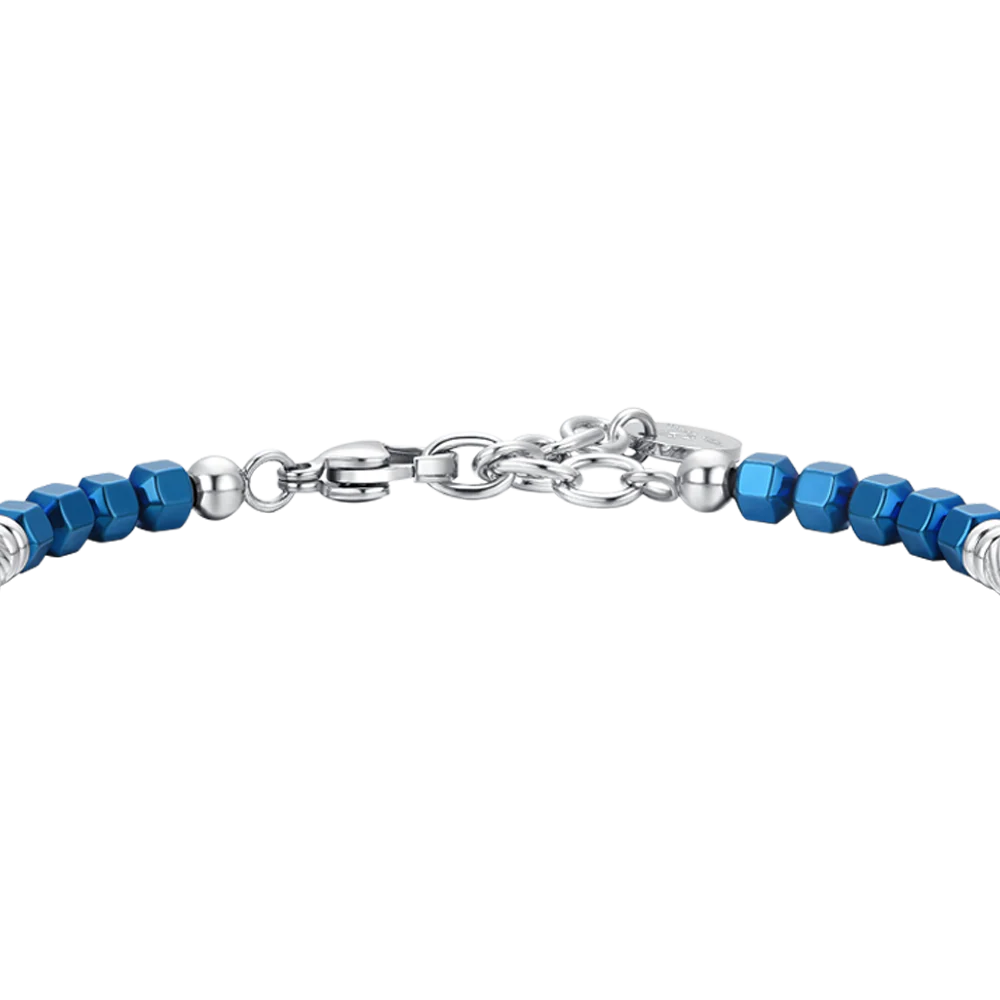 BRACCIALE UOMO IN ACCIAIO EMATIVE SILVER E BLU - Image 5
