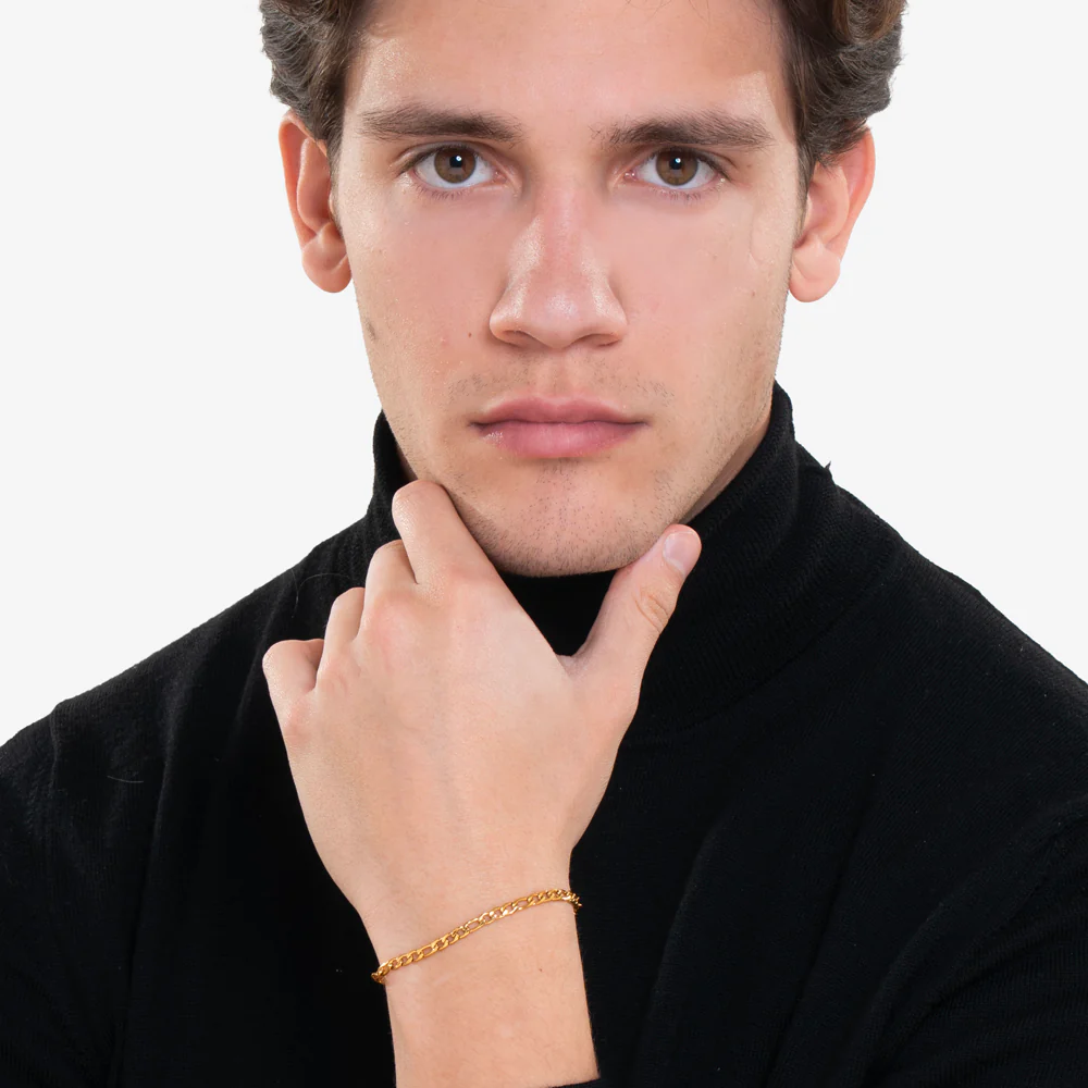 BRACCIALE UOMO IN ACCIAIO IP GOLD - Image 3