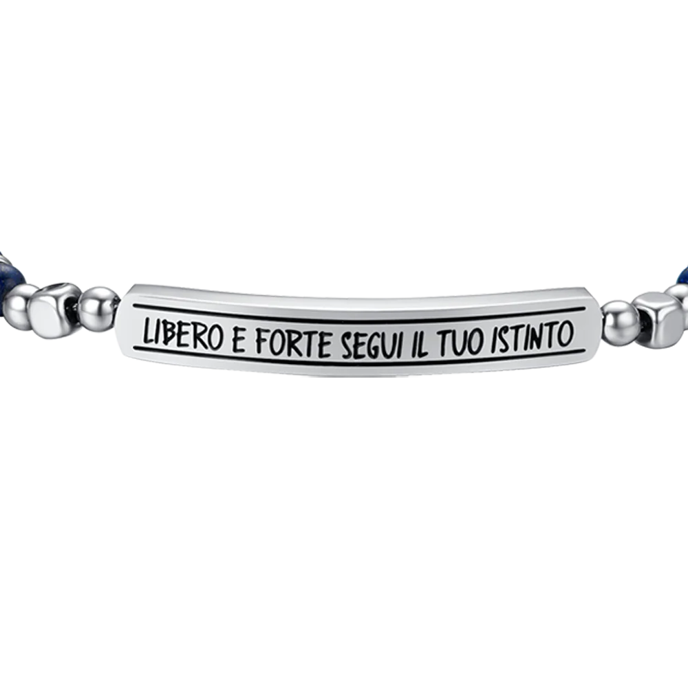 BRACCIALE UOMO IN ACCIAIO LIBERO E FORTE SEGUI IL TUO ISTINTO - Image 4