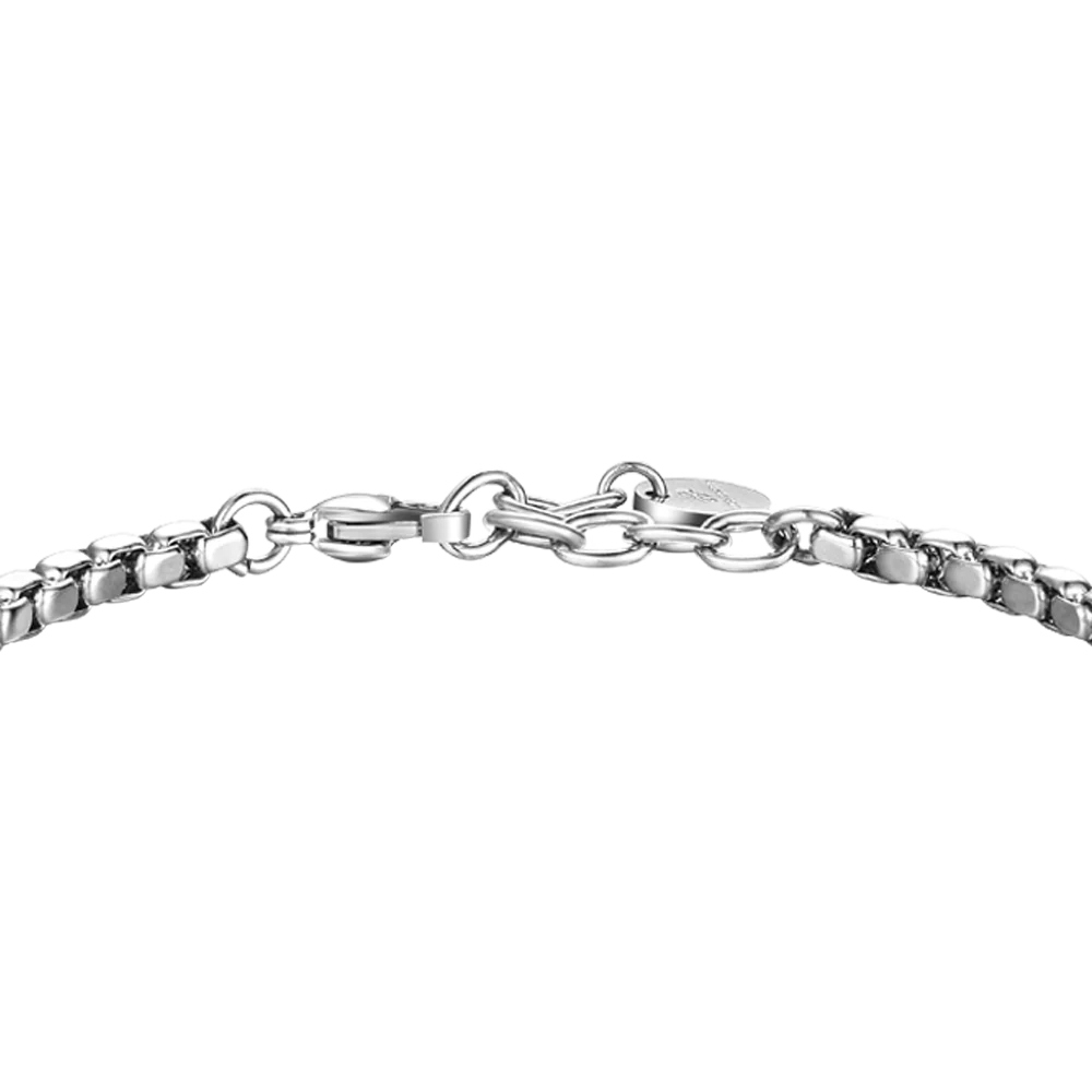 BRACCIALE UOMO IN ACCIAIO, PIASTRA CON ELEMENTO IP NERO - Image 5
