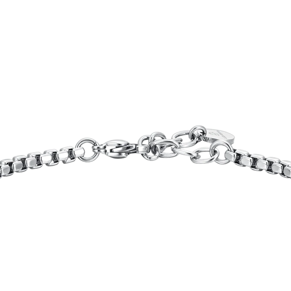 BRACCIALE UOMO IN ACCIAIO PIASTRA ED ELEMENTI IP NERO - Image 5