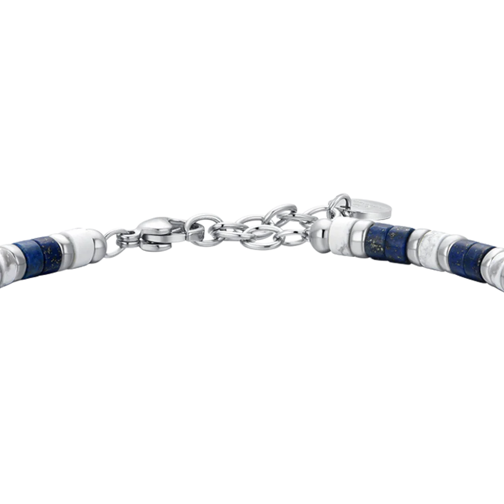 BRACCIALE UOMO IN ACCIAIO PIETRE LAPIS - Image 5