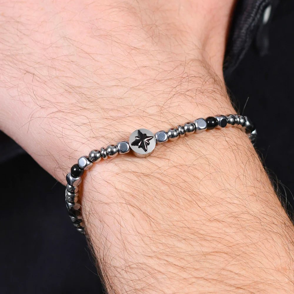BRACCIALE UOMO IN ACCIAIO ROSA DEI VENTI IP NERO - Image 2