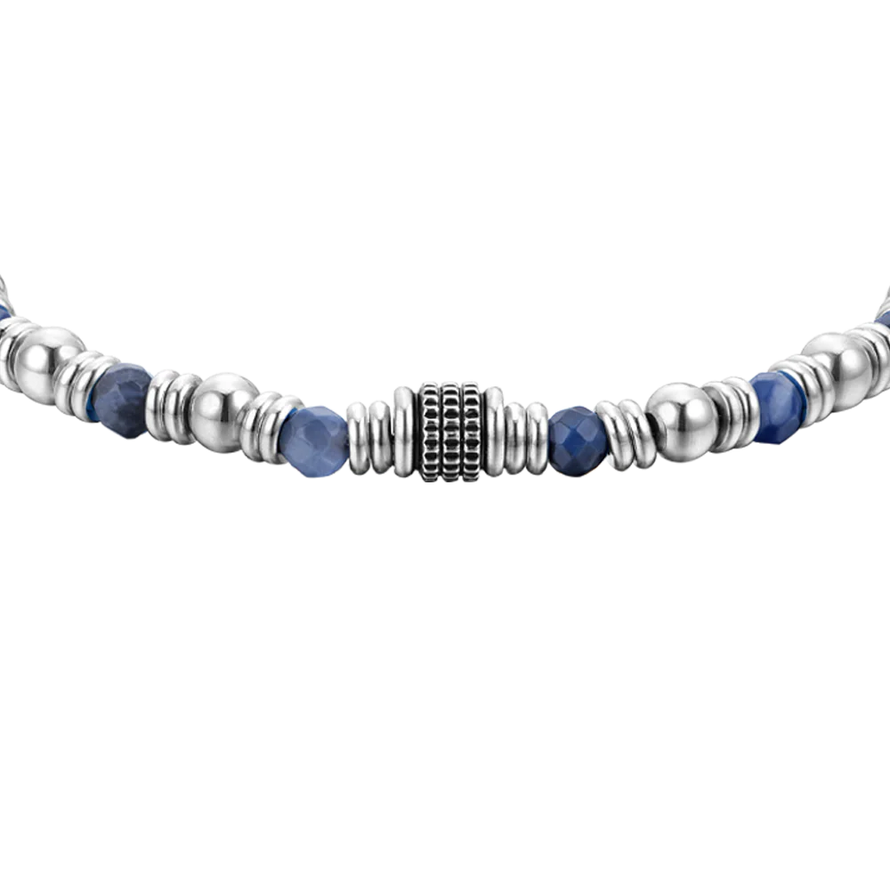 BRACCIALE UOMO IN ACCIAIO SODALITE BLU - Image 4