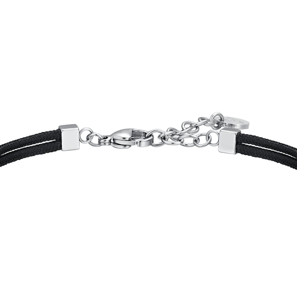 BRACCIALE UOMO IN CORDA NERA E ROSA DEI VENTI - Image 5
