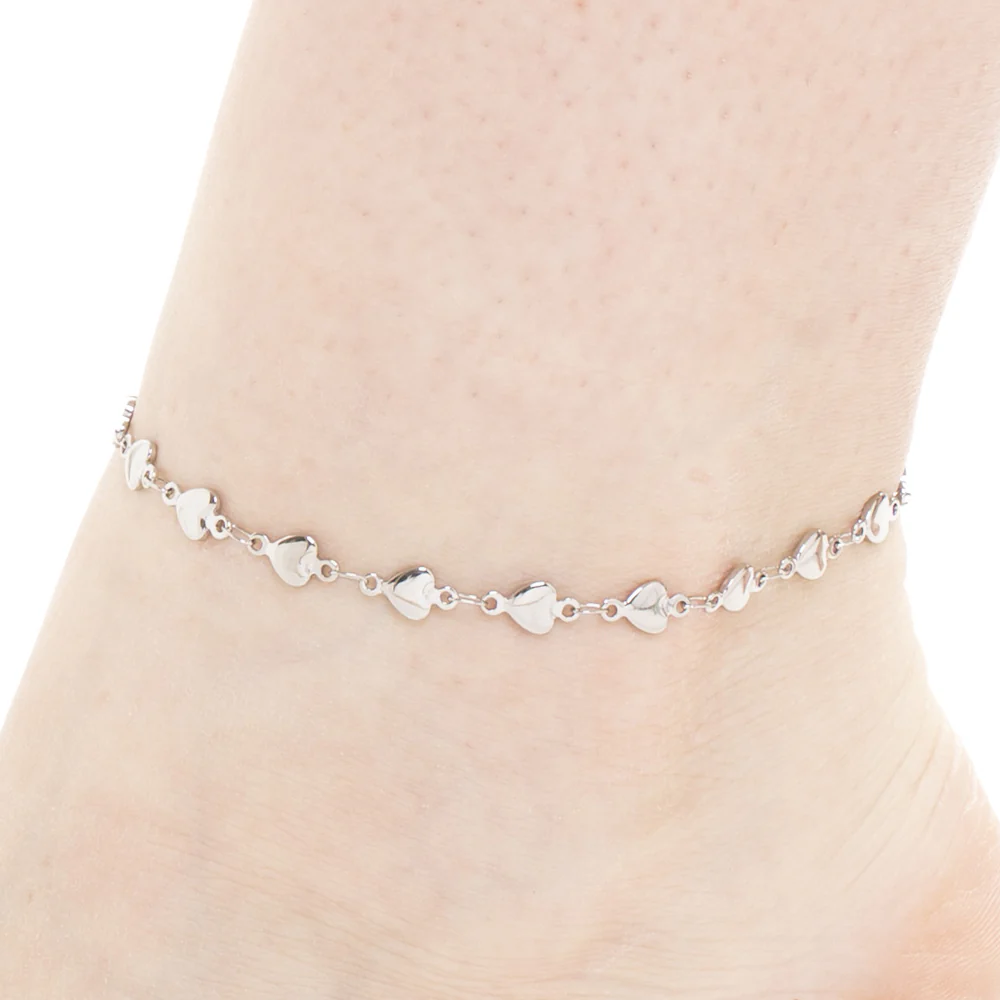 CAVIGLIERA DONNA IN ACCIAIO CON CUORI - Image 2