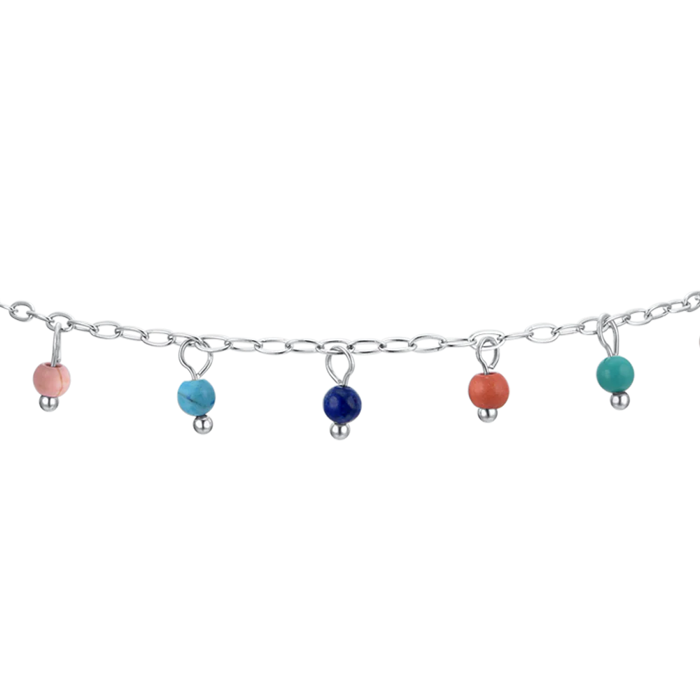 CAVIGLIERA DONNA IN ACCIAIO PIETRE MULTICOLOR - Image 6