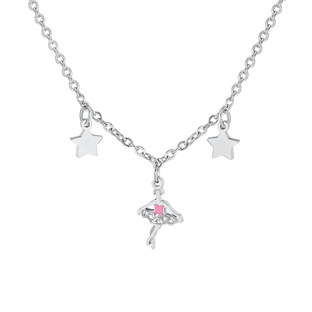 COLLANA BAMBINA IN ACCIAIO CON BALLERINA - Image 2