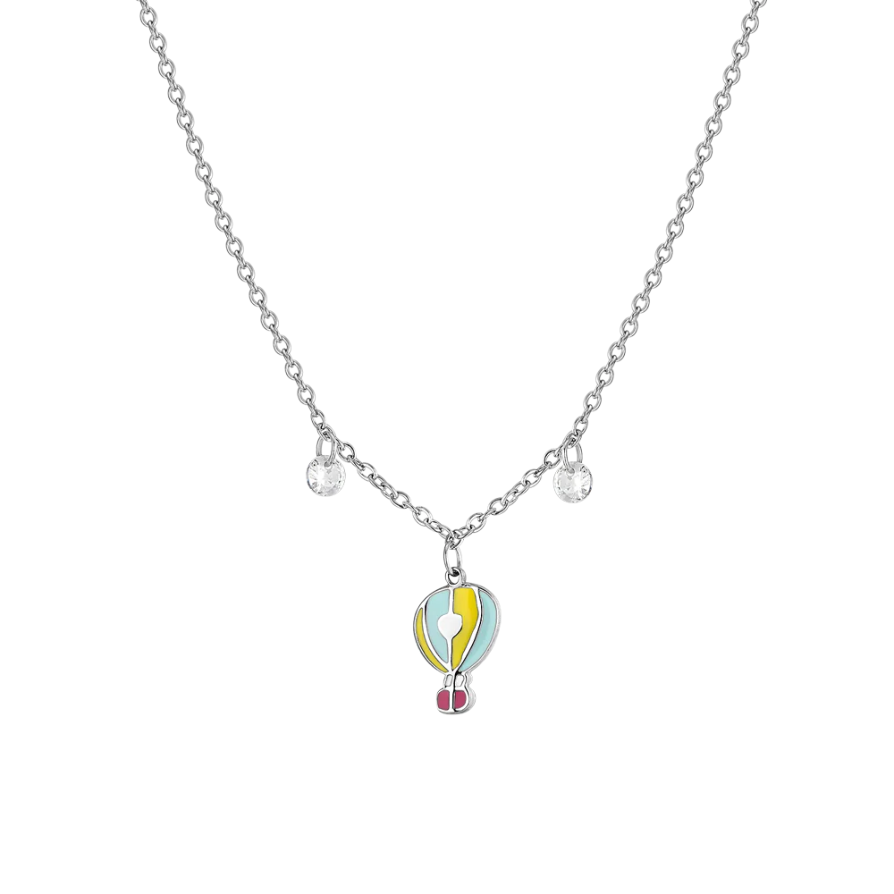 COLLANA BAMBINA IN ACCIAIO CON MONGOLFIERA