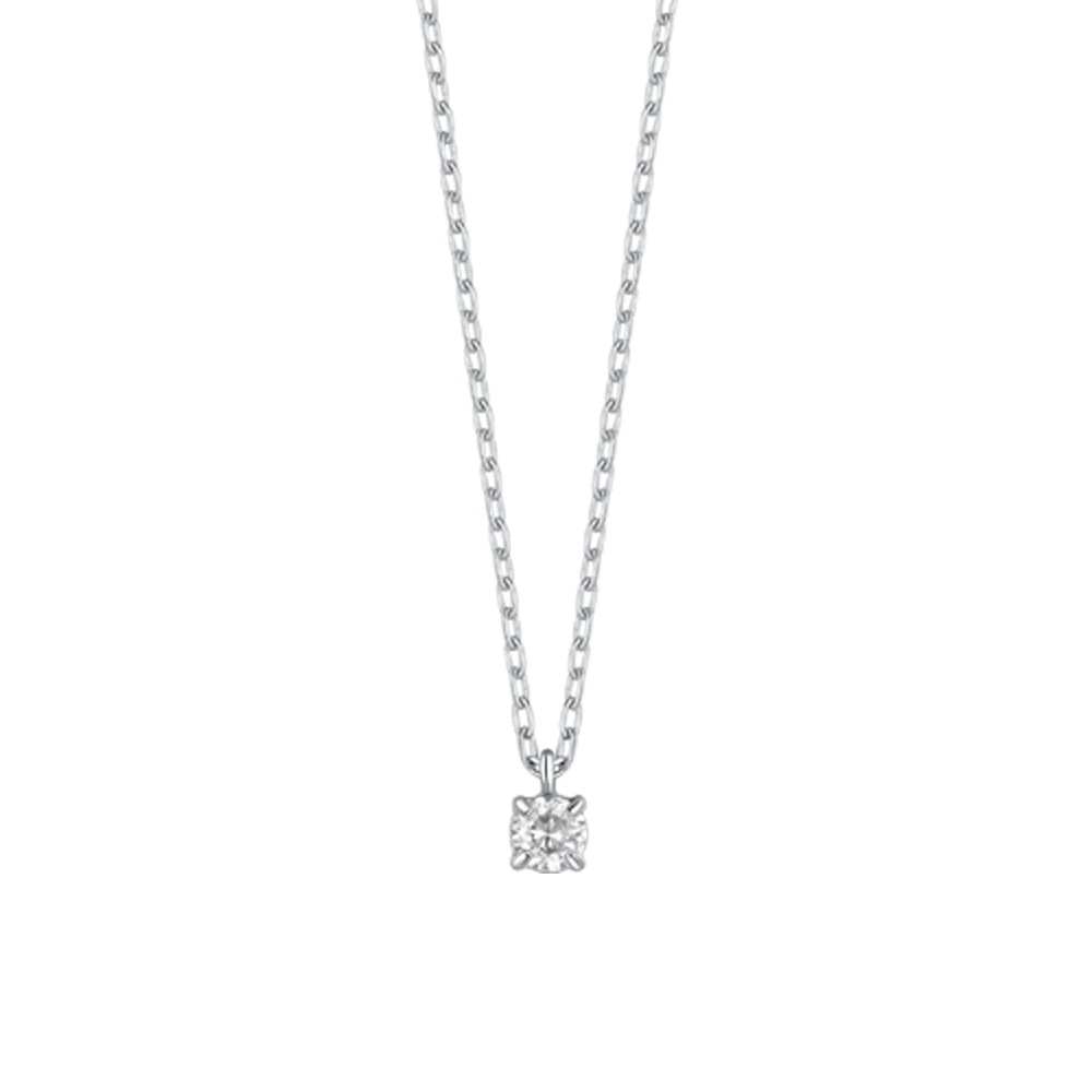 COLLANA BAMBINA IN ACCIAIO CON ZIRCONE BIANCO - Image 2