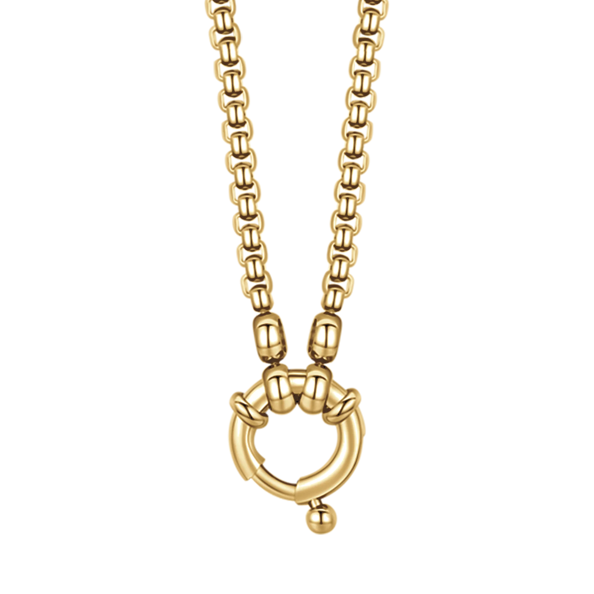 COLLANA DONNA IN ACCIAIO IP GOLD CON MOSCHETTONE - Image 4