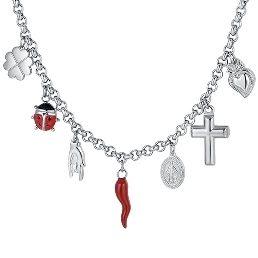 COLLANA DONNA IN ACCIAIO CON CHARMS - Image 4