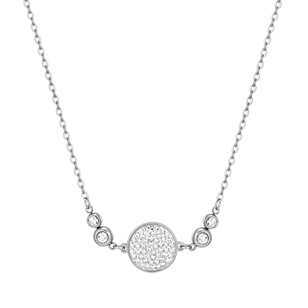 COLLANA DONNA IN ACCIAIO CON ELEMENTO CON CRISTALLI BIANCHI - Image 4