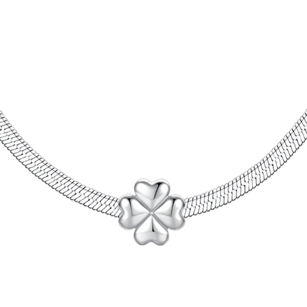 COLLANA DONNA IN ACCIAIO CON QUADRIFOGLIO - Image 5
