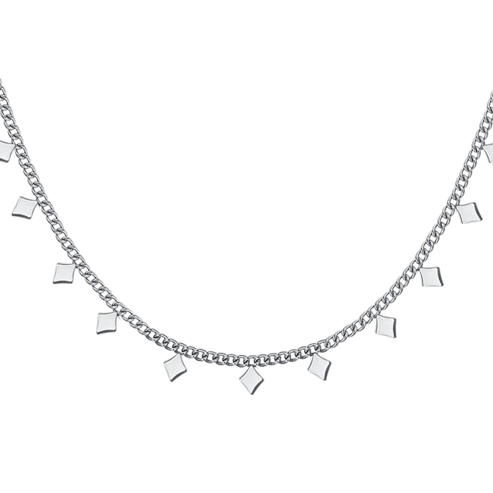 COLLANA DONNA IN ACCIAIO CON ROMBI - Image 4