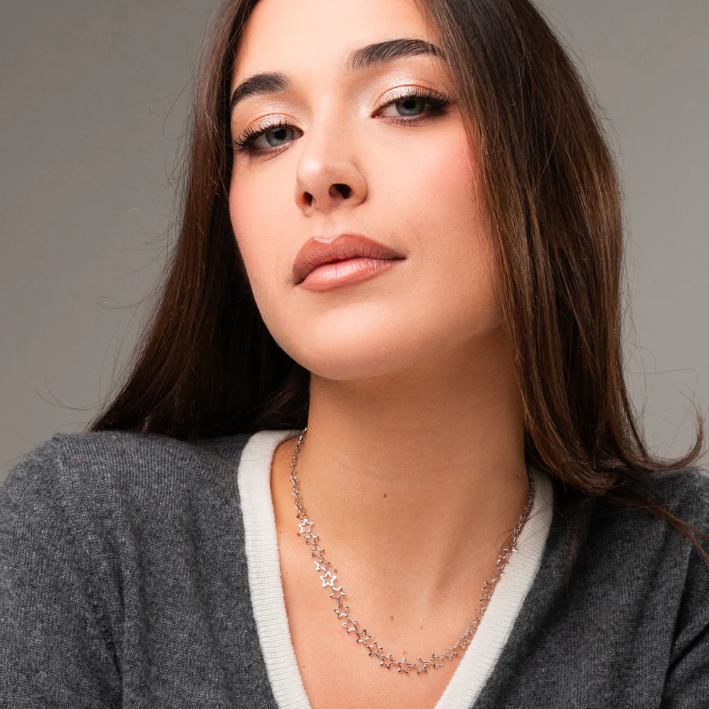 COLLANA DONNA IN ACCIAIO CON STELLE - Image 3
