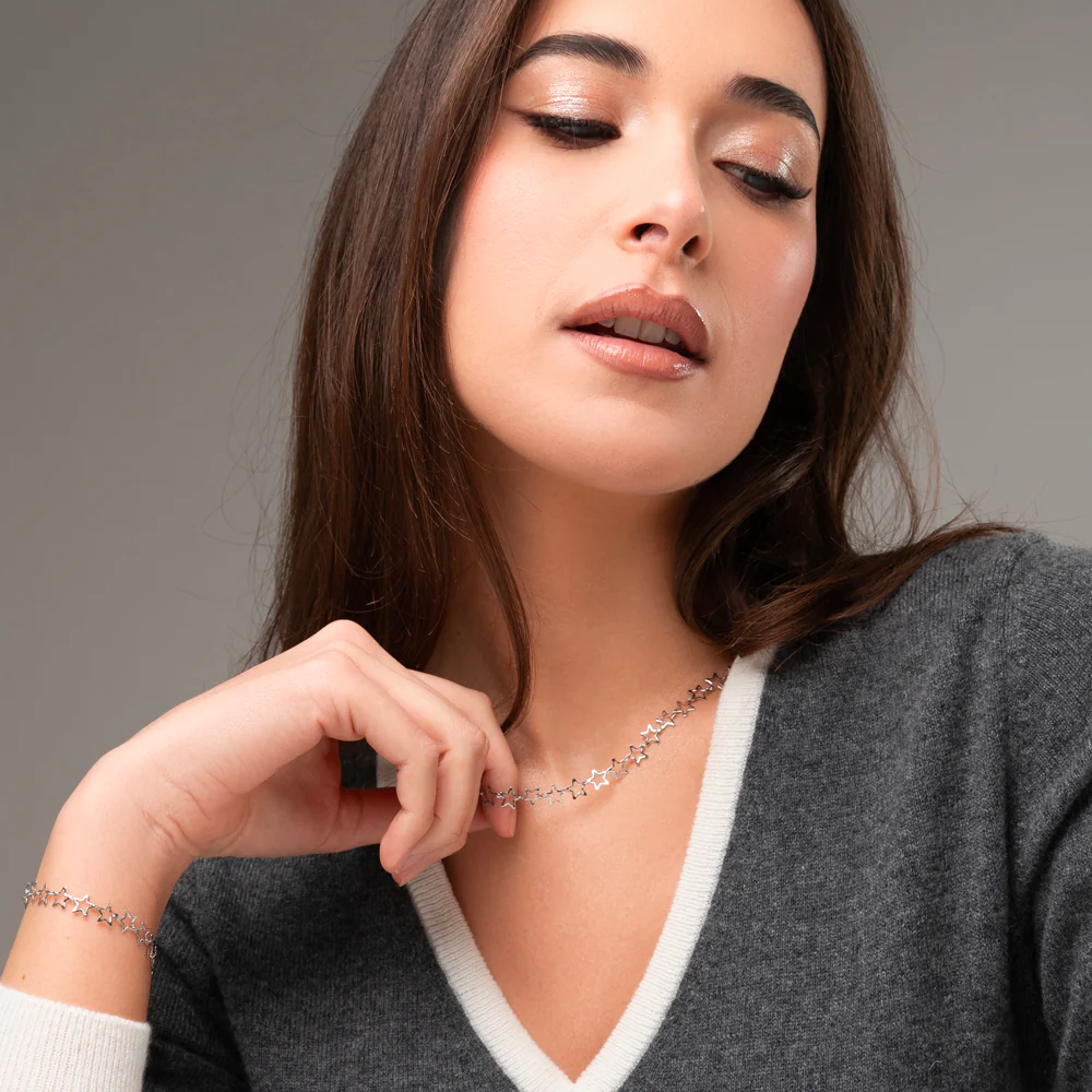 COLLANA DONNA IN ACCIAIO CON STELLE - Image 4