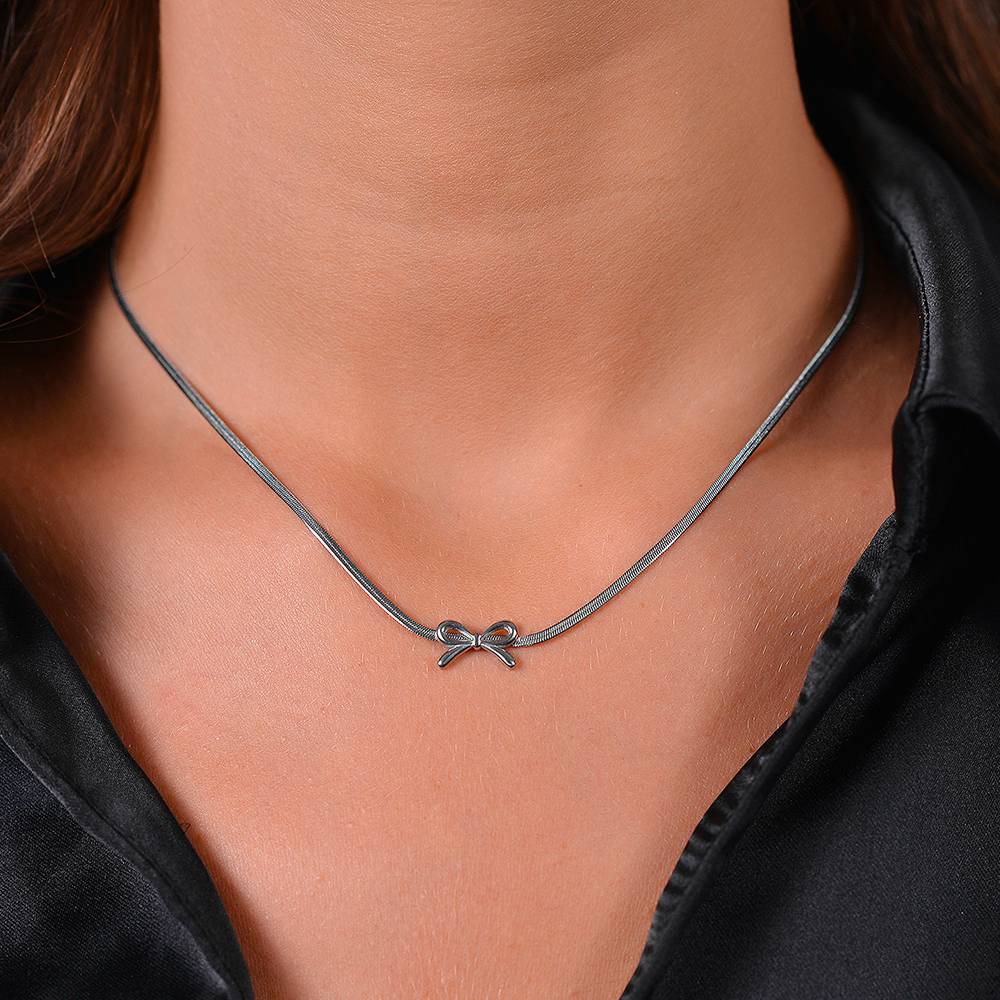COLLANA DONNA IN ACCIAIO FIOCCO - Image 2