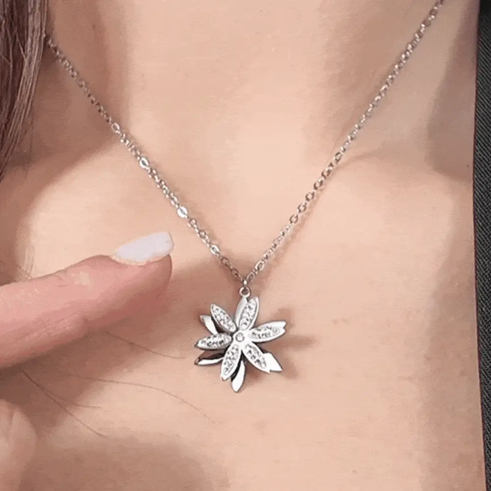 COLLANA DONNA IN ACCIAIO FIORE DELLA VITA GIREVOLE - Image 2