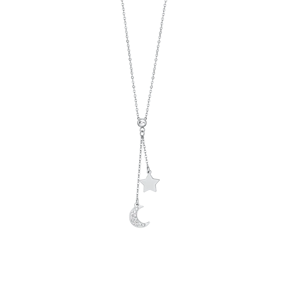 COLLANA DONNA IN ACCIAIO LUNA E STELLA