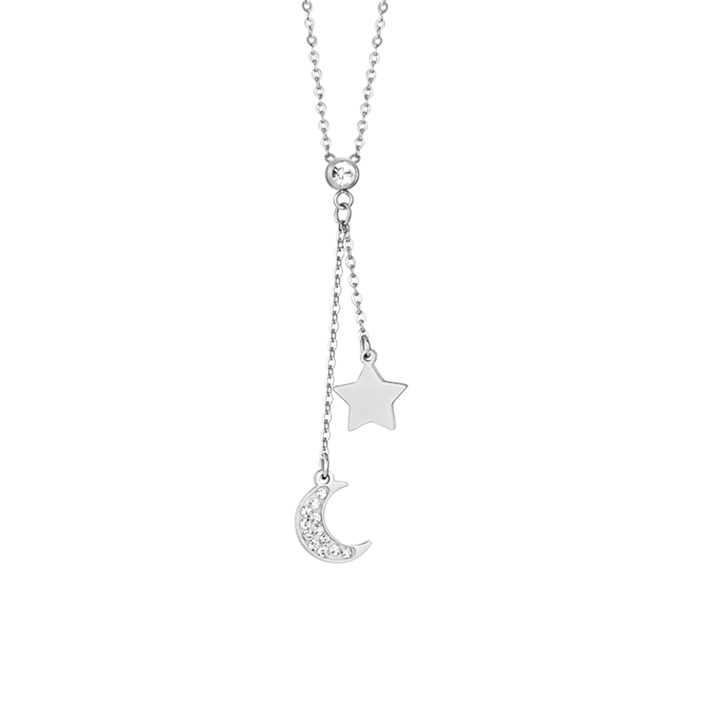 COLLANA DONNA IN ACCIAIO LUNA E STELLA - Image 4