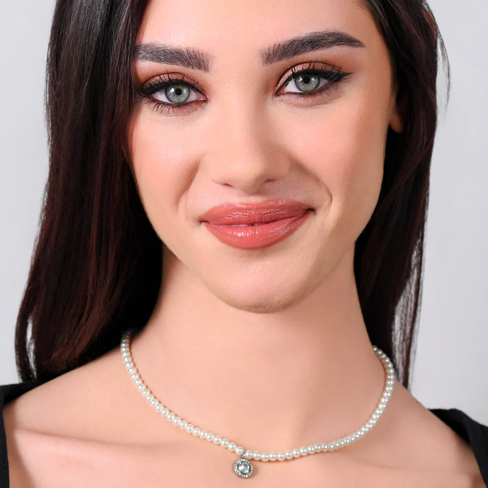 COLLANA DONNA IN ACCIAIO PERLE E ZIRCONE BIANCO - Image 3