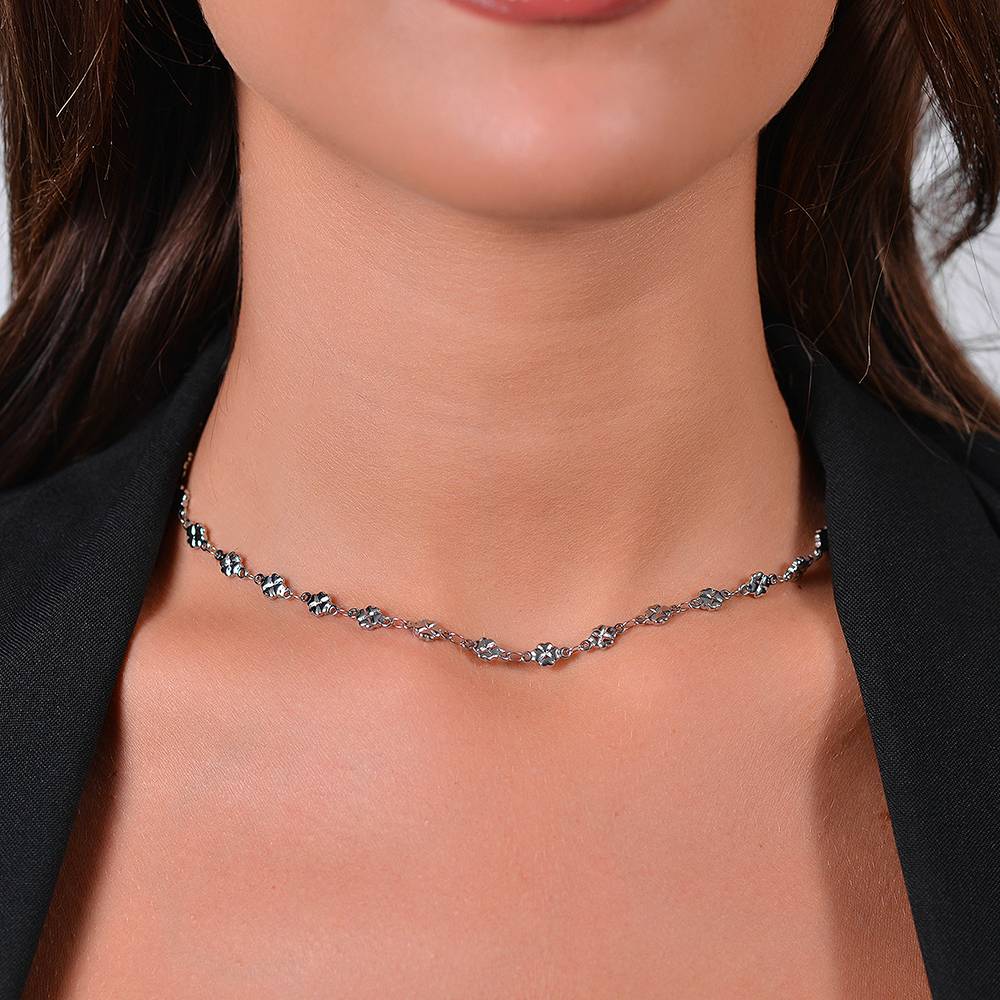 COLLANA DONNA IN ACCIAIO QUADRIFOGLI - Image 2