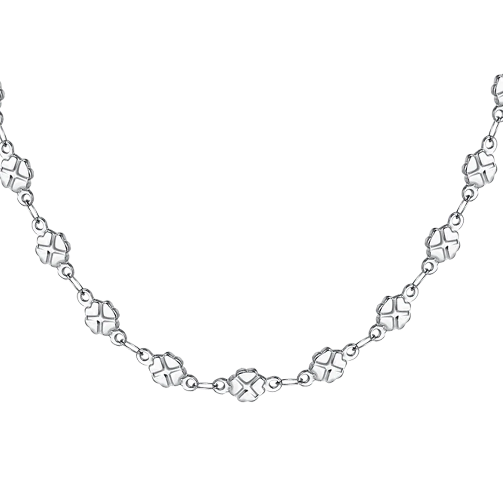 COLLANA DONNA IN ACCIAIO QUADRIFOGLI - Image 4