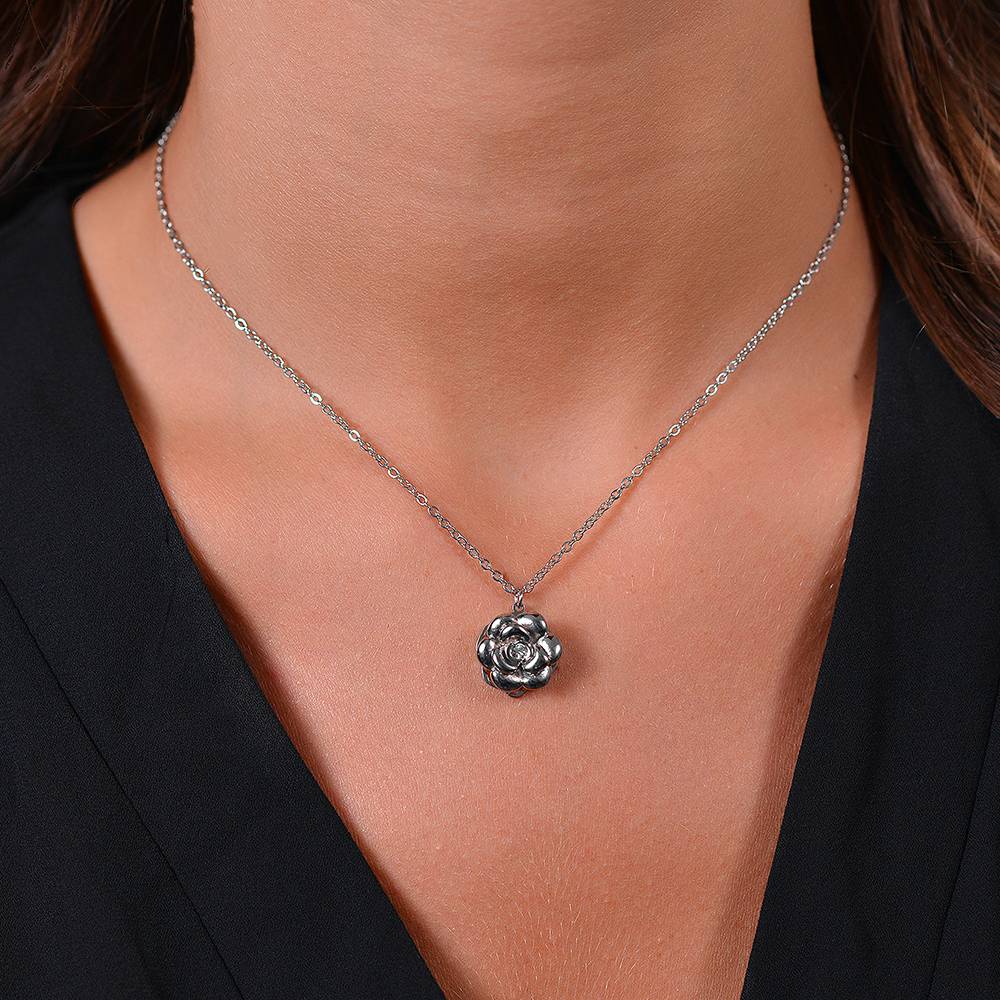 COLLANA DONNA IN ACCIAIO ROSA GIREVOLE - Image 3