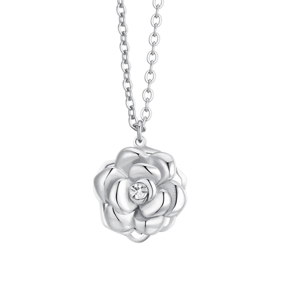 COLLANA DONNA IN ACCIAIO ROSA GIREVOLE - Image 5