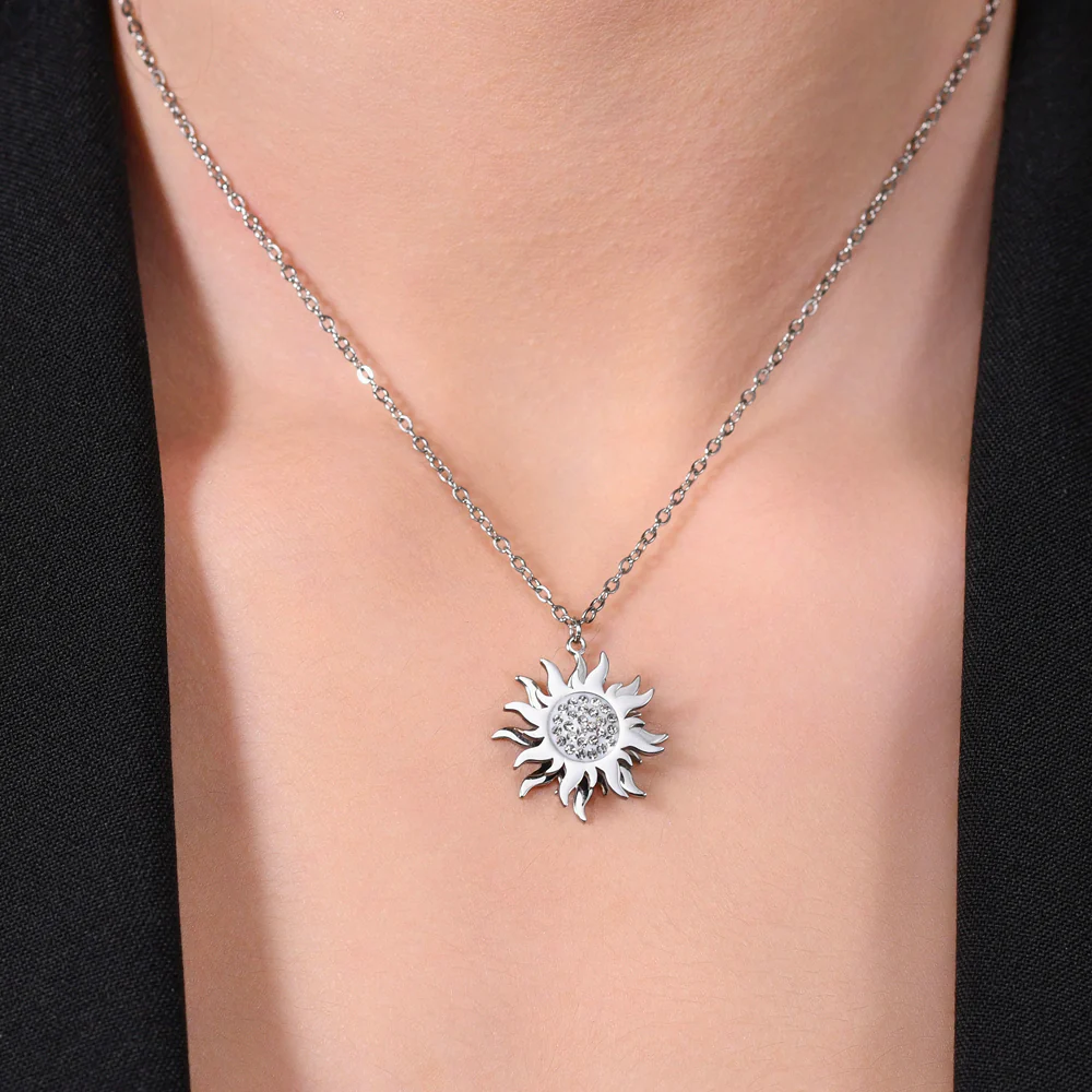 COLLANA DONNA IN ACCIAIO SOLE GIREVOLE - Image 3