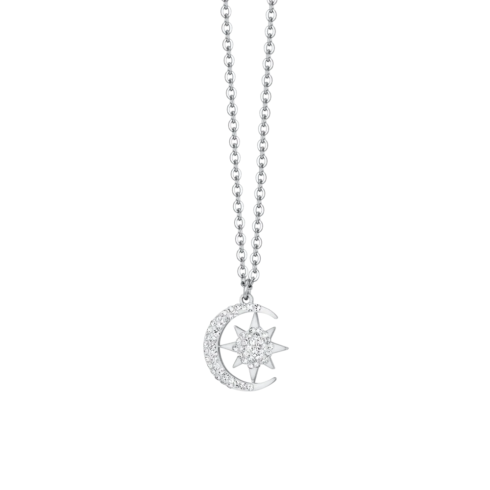 COLLANA DONNA IN ACCIAIO STELLA E LUNA