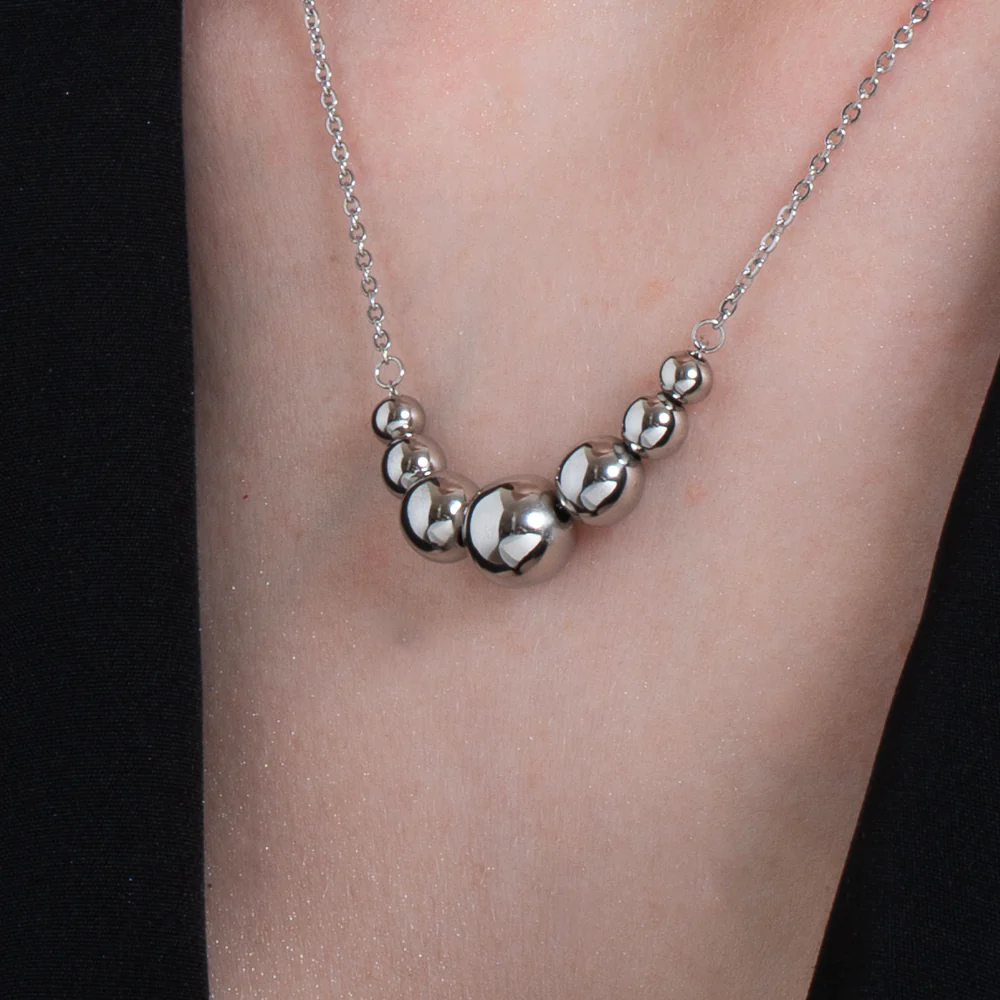 COLLANA DONNA SFERE IN ACCIAIO - Image 2