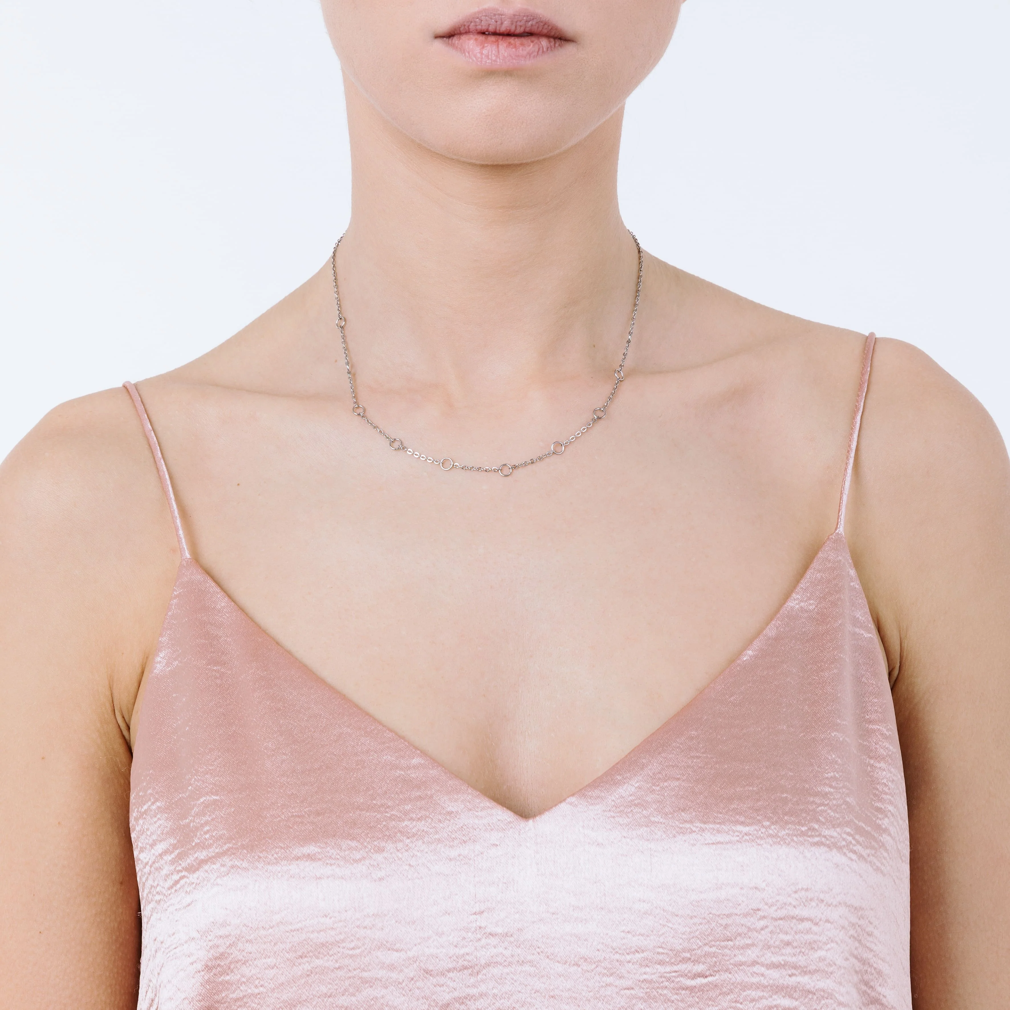 COLLANA DONNA IN ACCIAIO PER CHARMS CON MOSCHETTONE - Image 3