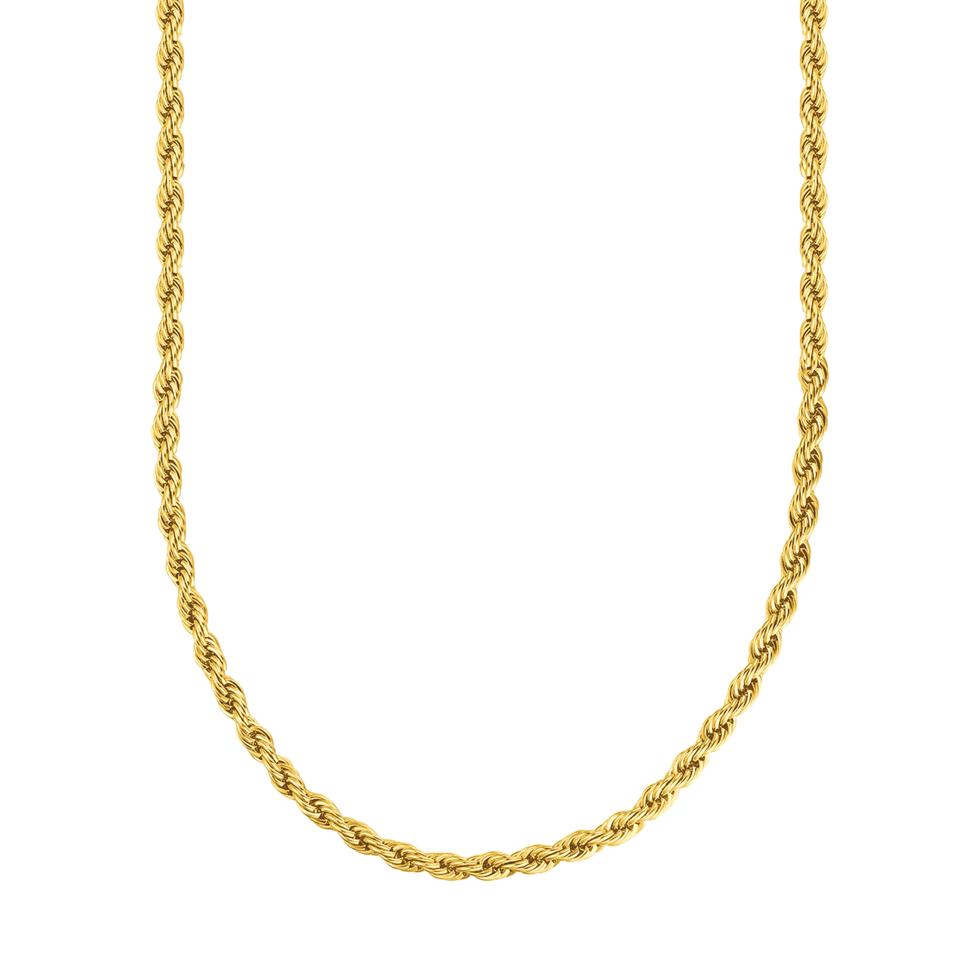 COLLANA UNISEX TORCHON IN ACCIAIO IP GOLD 4MM - Image 11