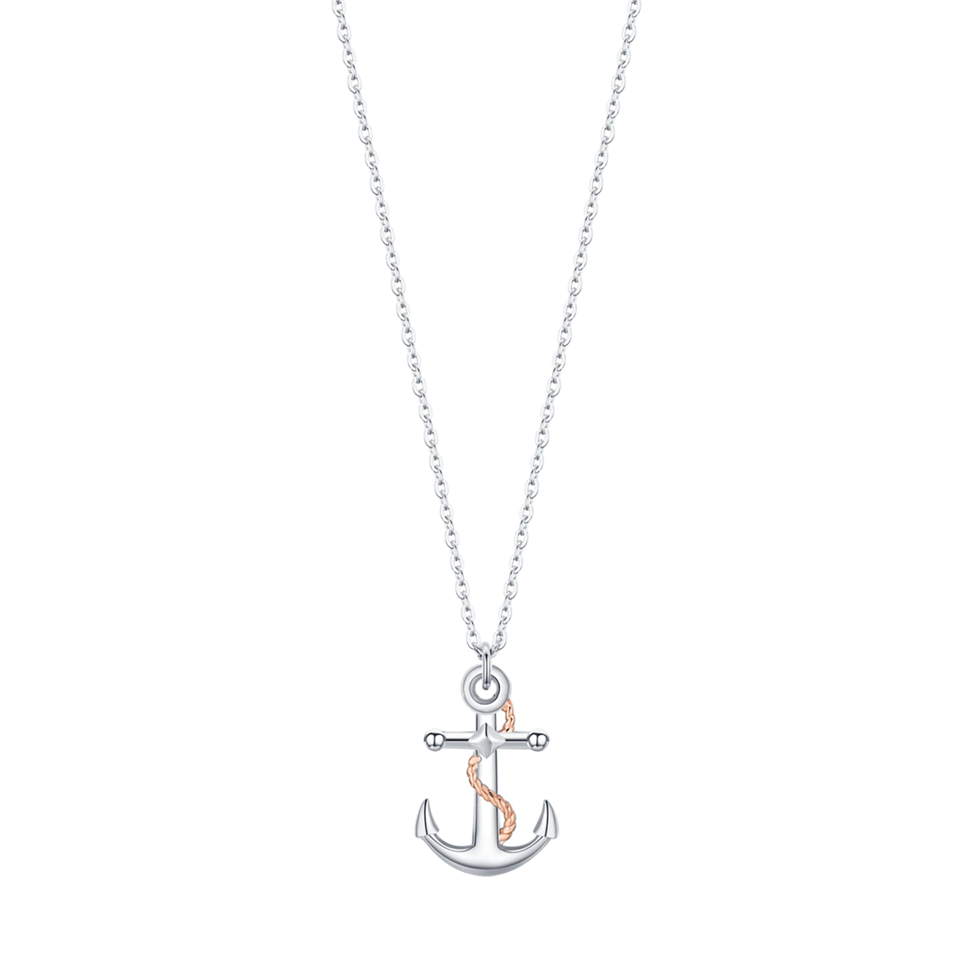 COLLANA UOMO IN ACCIAIO CON ANCORA IP ROSE ED ELEMENTI IN SILVER - Image 6