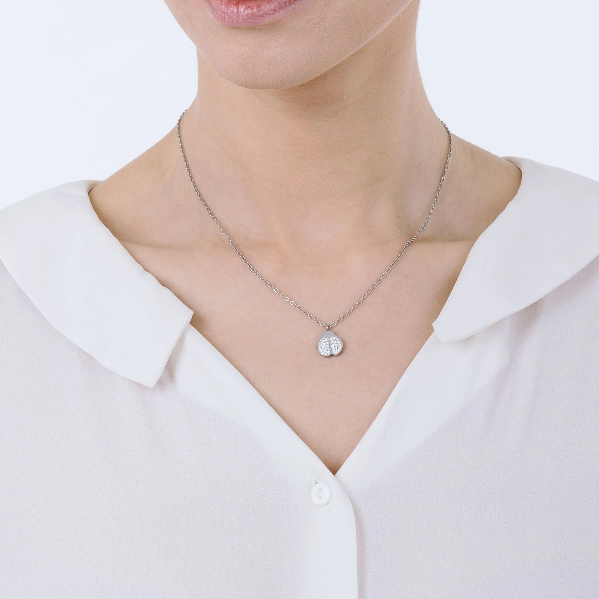 COLLANA DONNA IN ACCIAIO CON COCCINELLA - Image 2