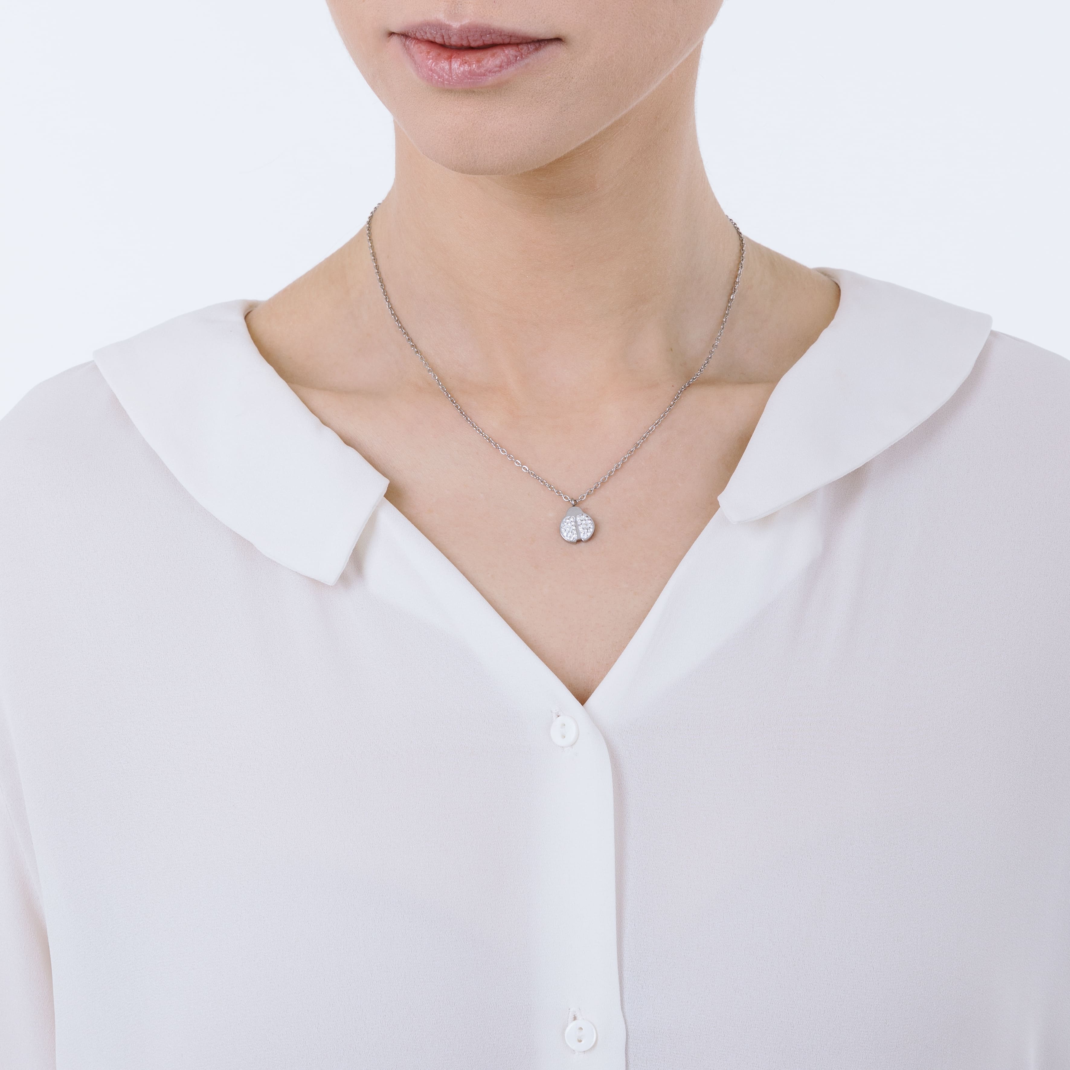 COLLANA DONNA IN ACCIAIO CON COCCINELLA - Image 3