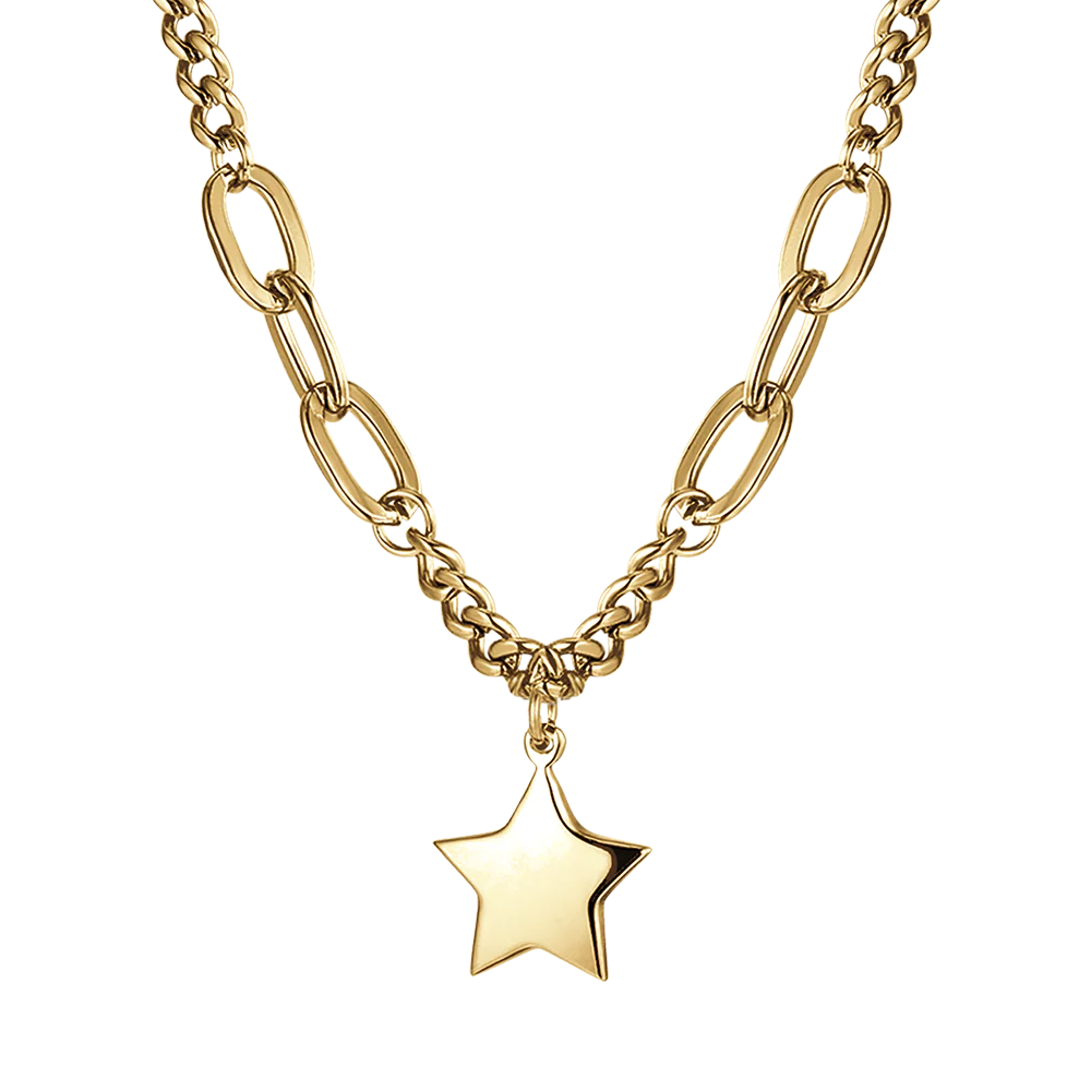 COLLANA DONNA IN ACCIAIO IP GOLD CON STELLA PENDENTE - Image 9