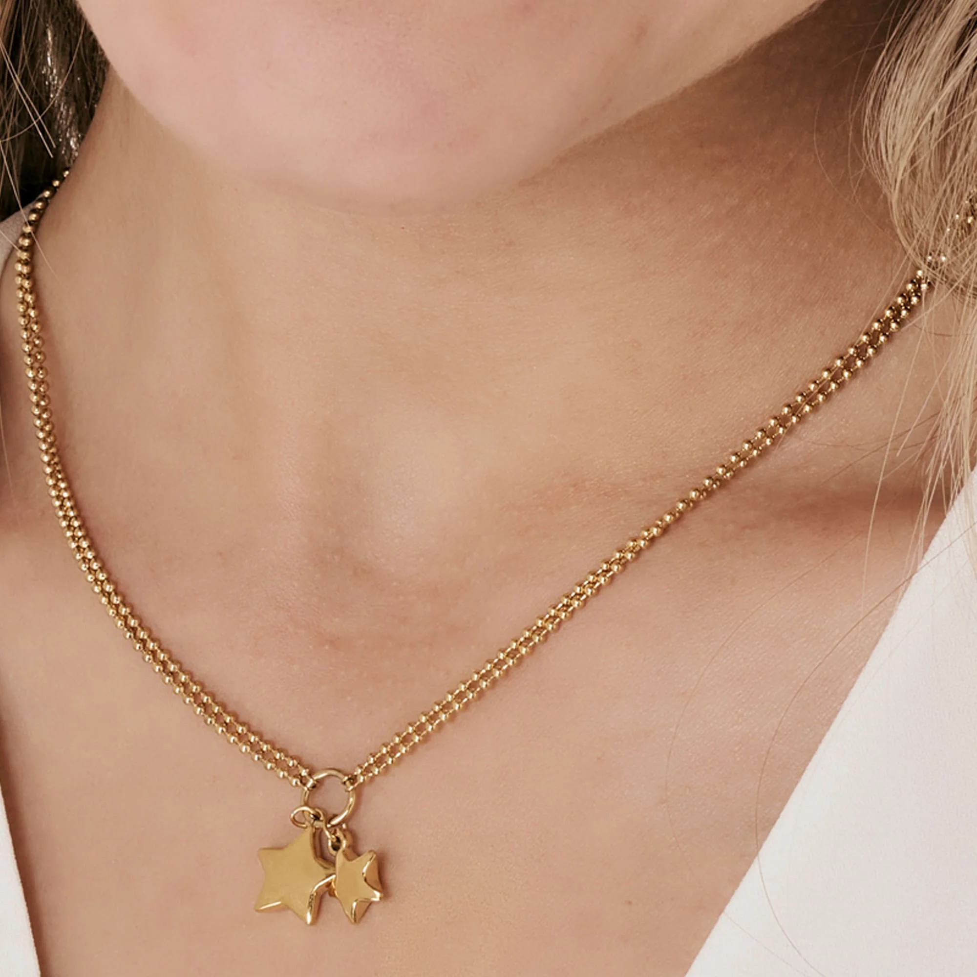 COLLANA DONNA IN ACCIAIO IP GOLD CON STELLE - Image 7