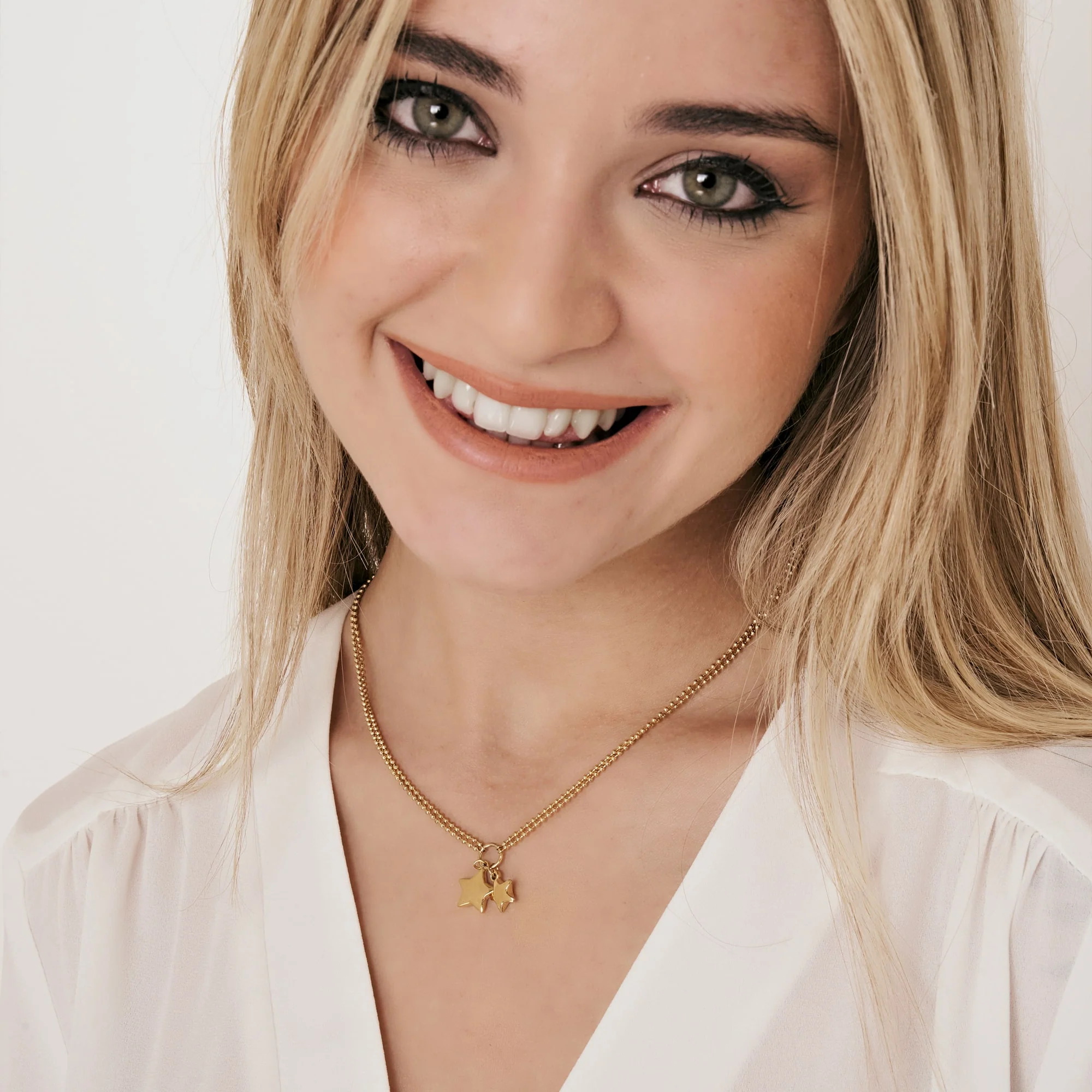 COLLANA DONNA IN ACCIAIO IP GOLD CON STELLE - Image 8