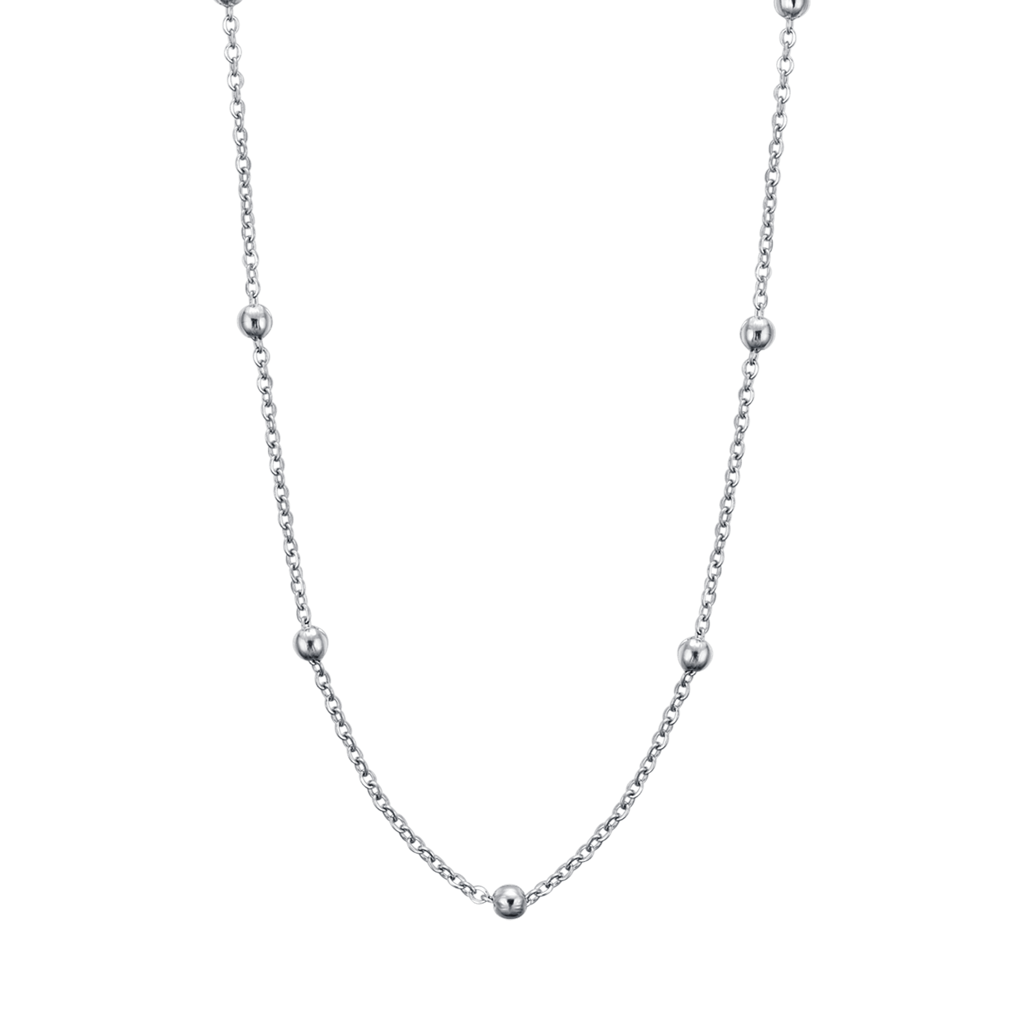 COLLANA DONNA LUNGA IN ACCIAIO PER CHARMS