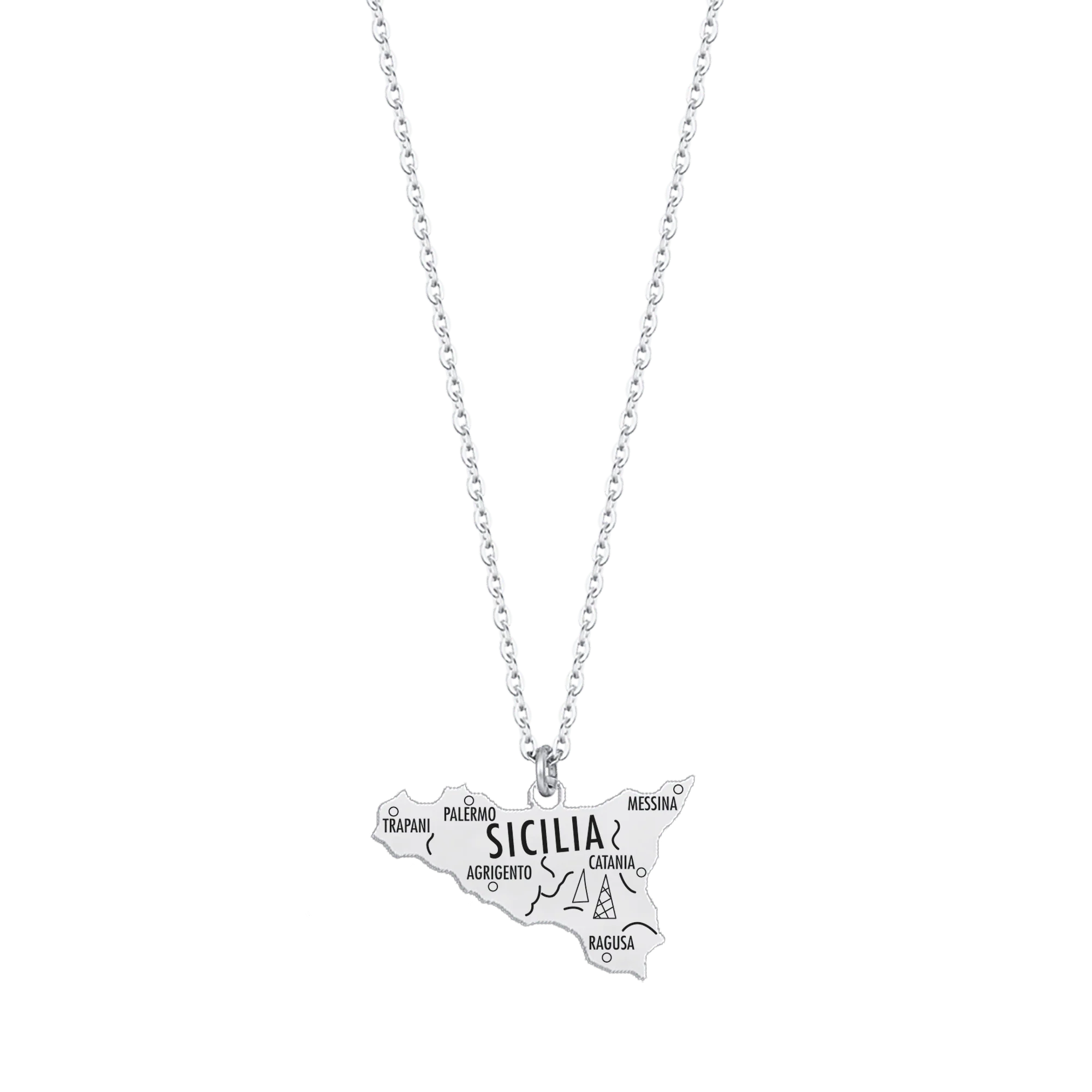 COLLANA DONNA IN ACCIAIO SICILIA